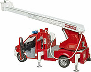 BRUDER BRUDER MB SPRINTER FIRE DEPARTMENT WITH LIGHT &amp; SOUND MODULE (TURNTABLE LADDER, PUMP)