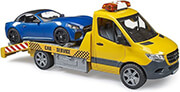 BRUDER MB SPRINTER CAR TRANSPORTER WITH LIGHT &amp; SOUND MODULE (INCL. ROADSTER)