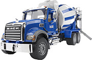 BRUDER MACK GRANITE CONCRETE MIXER TRUCK (BLUE/WHITE)