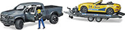BRUDER BRUDER RAM 2500 POWER WAGON AND ROADSTER RACING TEAM