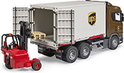 BRUDER SCANIA SUPER 560R LOGISTICS TRUCK WITH TRUCK-MOUNTED FORKLIFT