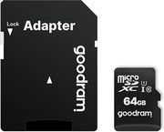 GOODRAM M1AA 64GB MICROSDXC MEMORY CARD C10 UHS-I + ADAPTER M1AA-0640R12