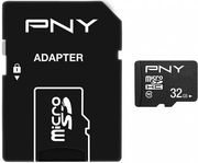 PNY PERFORMANCE PLUS 32GB MICROSDHC MEMORY CARD C10 + ADAPTER P-SDU32G10PPL-GE