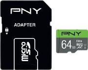 PNY ELITE MICROSDHC 64GB U1 WITH ADAPTER P-SDUX64U185GW-GE