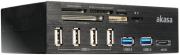 akasa ak hc 05bkv2 interconnect pro 525 usb panel with card reader and esata black photo akasa ak hc 05bkv2 interconnect pro 525 usb panel with card reader and esata black photo