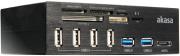 akasa ak hc 05u3bk interconnect pro 525 usb panel with usb30 card reader and esata black photo akasa ak hc 05u3bk interconnect pro 525 usb panel with usb30 card reader and esata black photo