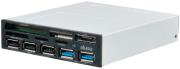 akasa ak icr 16 5 port usb20 card reader with esata and usb panel 35 black photo akasa ak icr 16 5 port usb20 card reader with esata and usb panel 35 black photo