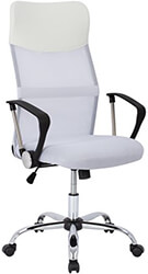 ΚΑΡΕΚΛΑ ΓΡΑΦΕΙΟΥ CABLE HM1000.04 ΛΕΥΚΟ MESH ΠΟΔΙ ΧΡΩΜΙΟΥ