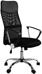 ΚΑΡΕΚΛΑ ΓΡΑΦΕΙΟΥ CABLE HM1000.01 ΜΑΥΡO MESH ΚΑΙ ΠΟΔΙ ΧΡΩΜΙΟΥ