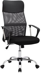 ΚΑΡΕΚΛΑ ΓΡΑΦΕΙΟΥ CABLE HM1000.10 ΜΑΥΡΟ ΓΚΡΙ MESH ΠΟΔΙ ΧΡΩΜΙΟΥ