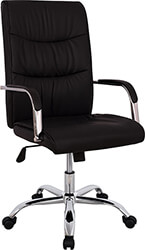 ΚΑΡΕΚΛΑ ΓΡΑΦΕΙΟΥ ΔΙΕΥΘΥΝΤΙΚΗ ΜΑΥΡΗ ΜΕ ΒΑΣΗ ΧΡΩΜΙΟΥ JACOB HM1044.11