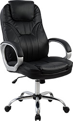 ΚΑΡΕΚΛΑ ΓΡΑΦΕΙΟΥ ΜΑΥΡΟ PU STARELL ΜΕ ΠΟΔΙ ΧΡΩΜΙΟ HM1025.01