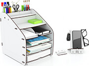 ΘΗΚΗ ΑΡΧΕΙΟΘΕΤΗΣΗΣ ΕΓΓΡΑΦΩΝ BILAIN ΑΠΟ ΜΕΛΑΜΙΝΗ HM9201.03 ΛΕΥΚΟ 26X32X33Y ΕΚ.