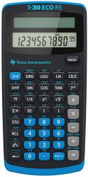 TEXAS INSTRUMENTS TEXAS INSTRUMENTS TI 30 ECO RS TI-30 ECO RS