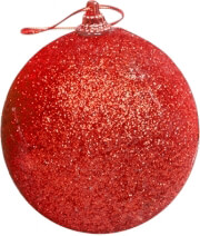 ΜΠΑΛΑ GLITTER 6ΤΕΜ 7CM ΚΟΚΚΙΝΟ