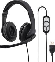 HAMA 139924 HS-USB300 USB PC OFFICE HEADSET STEREO BLACK
