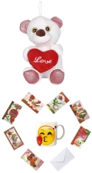 ΣΕΤ ΑΓΙΟΥ ΒΑΛΕΝΤΙΝΟΥ ΑΡΚΟΥΔΑΚΙ ΚΟΥΠΑ ΚΑΡΤΑ