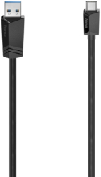 HAMA HAMA 200651 CABLE USB-C PLUG-USB-A PLUG USB 3.2 GEN 1GOLD-PLATED 0.75 M BLACK