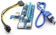 QOLTEC QOLTEC 55501 RISER PCI-E 1X - 16X USB 3.0 SATA/ PCI-E 6PIN