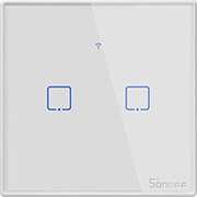 SONOFF SONOFF T2EU2C-TX 2 CHANNEL TOUCH LIGHT SWITCH WI-FI WHITE