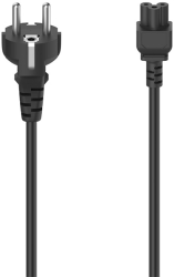 HAMA HAMA 200736 MAINS CABLE PLUG WITH EARTH CONTACT - 3-PIN SOCKET (CLOVERLEAF) 2.5 M
