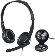 HAMA HAMA 139998 WEB CAM AND HEADPHONES WITH MICROPHONE HAMA HS-P150 BLACK