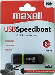 MAXELL MAXELL SPEEDBOAT 8GB USB 2.0 FLASH DRIVE BLACK