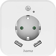 HAMA 223498 LED NIGHT LIGHT WITH SOCKET, 2 USB OUTPUTS, MOTION AND LIGHT SENSOR