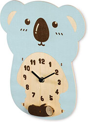 HAMA HAMA 186398 KOALA CHILDREN'S WALL CLOCK, QUIET, WOOD