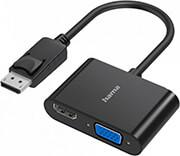 HAMA HAMA 200334 VIDEO ADAPTER, 2 IN 1, DISPLAYPORT PLUG - VGA HDMI SOCKET, ULTRA-HD 4K