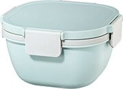 HAMA 181584 XAVAX SALAD BOX TO GO, DRESSING CONTAINER, TOPPER 3 COMPARTMENTS, CUTLERY, 1.4 L
