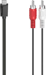 HAMA 200730 AUDIO CABLE, USB-C PLUG - RCA PLUG, STEREO, 1.50 M