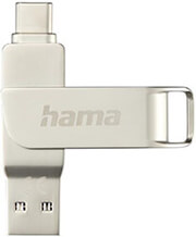 HAMA 182490 C-ROTATE PRO USB STICK, USB-C 3.1/3.0, 64GB, 70MB/S, SILVER