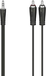 HAMA 205112 AUDIO CABLE, 3.5 MM JACK PLUG - 2 RCA PLUGS, STEREO, 5.0 M