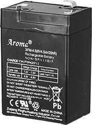 AROMA AROMA ΜΠΑΤΑΡΙΑ PS4.5-6 ΜΠΑΤΑΡΙΑ ΜΟΛΥΒΔΟΥ 6V/4.5AH