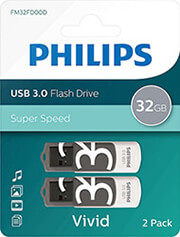 PHILIPS USB 3.0 32GB VIVID EDITION SHADOW GREY 2-PACK