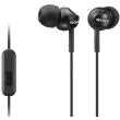 sony mdr ex110ap in ear headphones black photo sony mdr ex110ap in ear headphones black photo