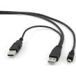 cablexpert ccp usb22 am5p 3 dual usb20 a to mini usb cable 09m photo cablexpert ccp usb22 am5p 3 dual usb20 a to mini usb cable 09m photo