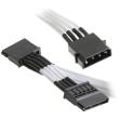 nzxt molex to 2x sata adapter 20cm black hsg sleeved white photo nzxt molex to 2x sata adapter 20cm black hsg sleeved white photo