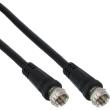 inline sat cable 2x shielded ultra low loss 2x f plug 75db black 10m photo inline sat cable 2x shielded ultra low loss 2x f plug 75db black 10m photo