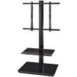 hama 108764 tv stand 1160mm 2 shelves black photo hama 108764 tv stand 1160mm 2 shelves black photo