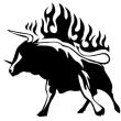windowsticker bull 001 black photo windowsticker bull 001 black photo
