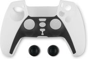 SPARTAN GEAR SPARTAN GEAR - CONTROLLER SILICON SKIN COVER AND THUMB GRIPS (PLAYSTATION 5) BLACK/WHITE