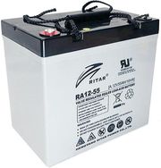 RITAR LEAD AGM DEEP CYCLE BATTERY FOR SOLAR (DC12-55) 12V / 55AH -229 / 138 /211 MM F15/M6 / F11/M6