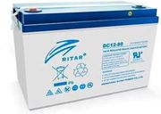 RITAR LEAD AGM DEEP CYCLE BATTERY FOR SOLAR(DC12-80) 12V / 80AH -350 / 167 /180 MM F15/M8 / F11/M6