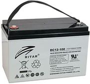 RITAR LEAD AGM DEEP CYCLE BATTERY FOR SOLAR (DC12-100) 12V / 100AH -328 / 172 /215 MM F12/M8