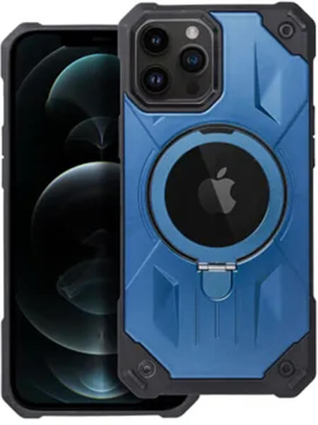 ARMOR MAG COVER CASE WITH MAGSAFE FOR IPHONE 12 PRO MAX BLUE