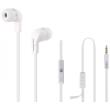 qoltec 50801 in ear headphones with microphone white photo qoltec 50801 in ear headphones with microphone white photo