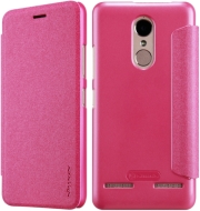 NILLKIN NILLKIN SPARKLE LEATHER FLIP CASE FOR LENOVO K6 POWER PINK