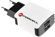 FORCELL FORCELL TRAVEL CHARGER UNIVERSAL 2A WITH 2XUSB SOCKET